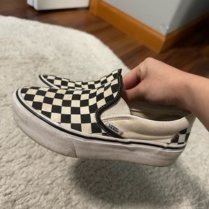 Platform Checkered Vans